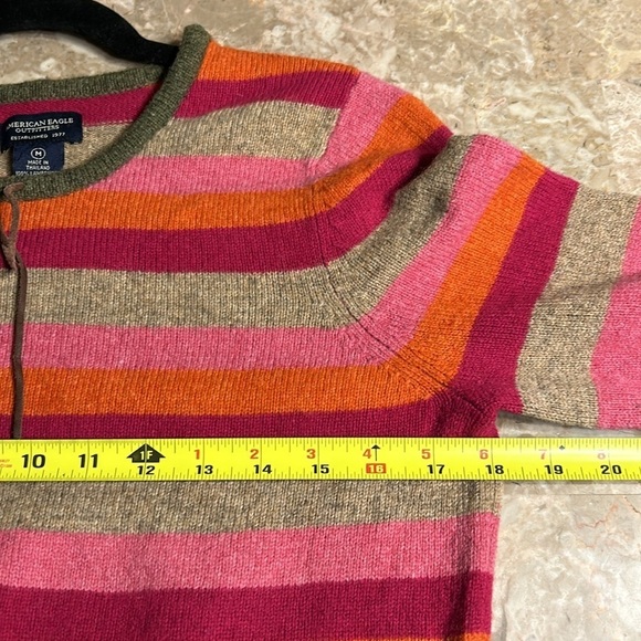 Y2K American Eagle Outfitters,Lambswool sweater,pull over,striped,boho EC - Picture 10 of 14